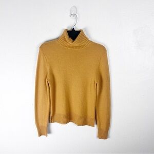 ANTONIO MELANI 100% Cashmere Gold Long Sleeves Turtleneck Sweater Size Small